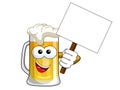 Cartoon beer mug blank banner