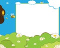 Cartoon bees photo frame Royalty Free Stock Photo