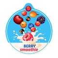 Cartoon Berry Smoothie Sticker