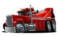 Cartoon big rig tow truck Royalty Free Stock Photo