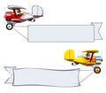 Cartoon Biplane Royalty Free Stock Photo