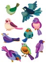 Cartoon bird icon