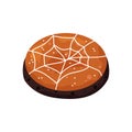 Cartoon biscuit cookies with spiderweb pattern Royalty Free Stock Photo