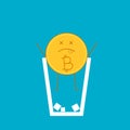 Cartoon bitcoin character is dead