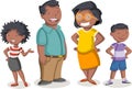 Cartoon black family.