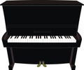 Cartoon black piano Royalty Free Stock Photo