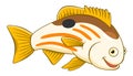 Cartoon blackspot snapper Royalty Free Stock Photo