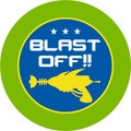 Cartoon Blast Off Raygun Royalty Free Stock Photo