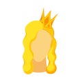 Cartoon blond beauty queen avatar