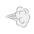 Cartoon blow, comic smoke isolated on white background Royalty Free Stock Photo