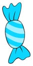 Cartoon blue candy icon. Bonbon vector clipart