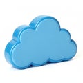 Cartoon blue cloud isolated on transparent background Royalty Free Stock Photo