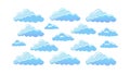 Cartoon Blue Cloud Sky Repeat Pattern Texture, vector design Generative AI Royalty Free Stock Photo