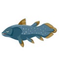 Cartoon blue Coelacanth