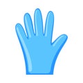 Cartoon blue disposable glove