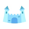 Cartoon blue fairytale castle gate