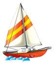 Cartoon boat