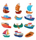 Cartoon boat icon