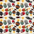 Cartoon bomb seamless pattern Royalty Free Stock Photo