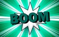Cartoon, Boom explosion Comic Speech Bubble Royalty Free Stock Photo