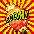 Cartoon, Boom explosion Comic Speech Bubble. Comic book page Royalty Free Stock Photo