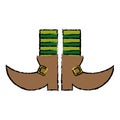 Cartoon boot leprachaun stripes socks st patrick day