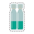 Cartoon bottle vials medical healthy