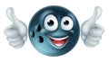 Cartoon Bowling Ball Character