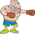 Cartoon boxer punching.