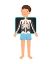 Cartoon BOY patient xray Royalty Free Stock Photo