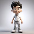 Cartoon Boy In Vray Tracing Style: Spiky Mounds, Hispanicore, Zbrush