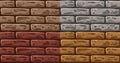 Cartoon brick wall texture seamless background Royalty Free Stock Photo