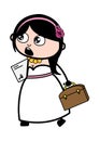 Cartoon Bride Going to Office