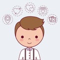 Cartoon bridegroom icon