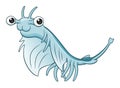 Cartoon brine shrimp