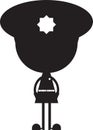 Cartoon British Policeman Silhouette