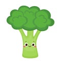 Cartoon broccoli character for kids Royalty Free Stock Photo