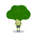 Cartoon broccoli cute Royalty Free Stock Photo