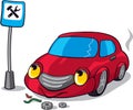 Cartoon Broken Car