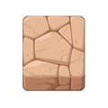 Cartoon brown rock ground tile block for games on phones and computers.