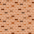 Cartoon brown wall brick seamless pattern background illustration Royalty Free Stock Photo