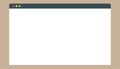 Cartoon browser window. Isolated website template. Web page mockup in simple design. Empty window o network page. Computer page Royalty Free Stock Photo