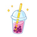 Cartoon bubble tea