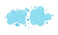 Cartoon bubble soap, laundry, air, shampoo, soda water, blue foam bath vector icon, effervescent, gas ball. Clean illustration Royalty Free Stock Photo