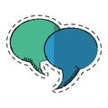 Cartoon bubble speech communication dialog