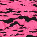 Cartoon bubblegum seamless pattern. Vector aillustration bubble gum. Seamless pattern with infinity pink bubblegum Royalty Free Stock Photo