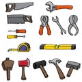 Cartoon Building Tools Set