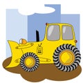 Cartoon bulldozer 2 Royalty Free Stock Photo