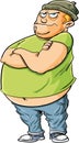 Cartoon bully with a fat belly