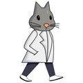 Cartoon bunny Character Wearing Lab Coat Royalty Free Stock Photo